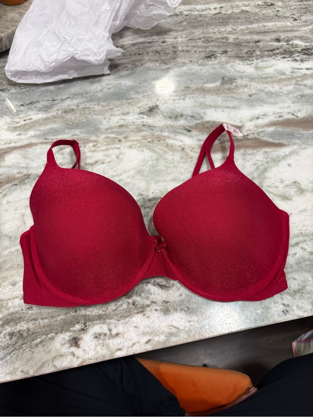 Victoria's Secret Shimmery Red Molded-Cup Bra